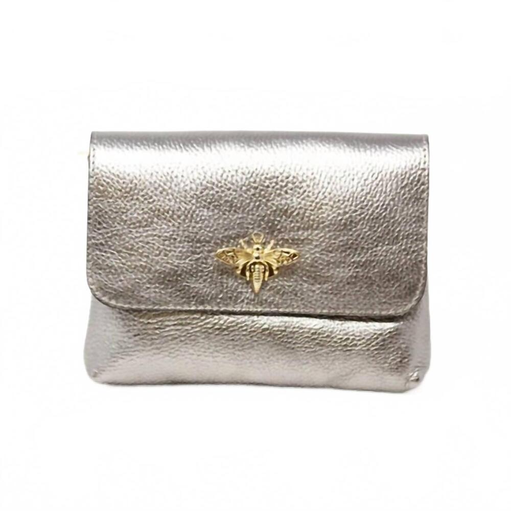 NEW GERMAN FUENTES delaney bag in metallic pewter